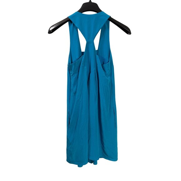 Banana Republic Blue Sleeveless Silk Dress Racerback Size S New - Picture 5 of 6